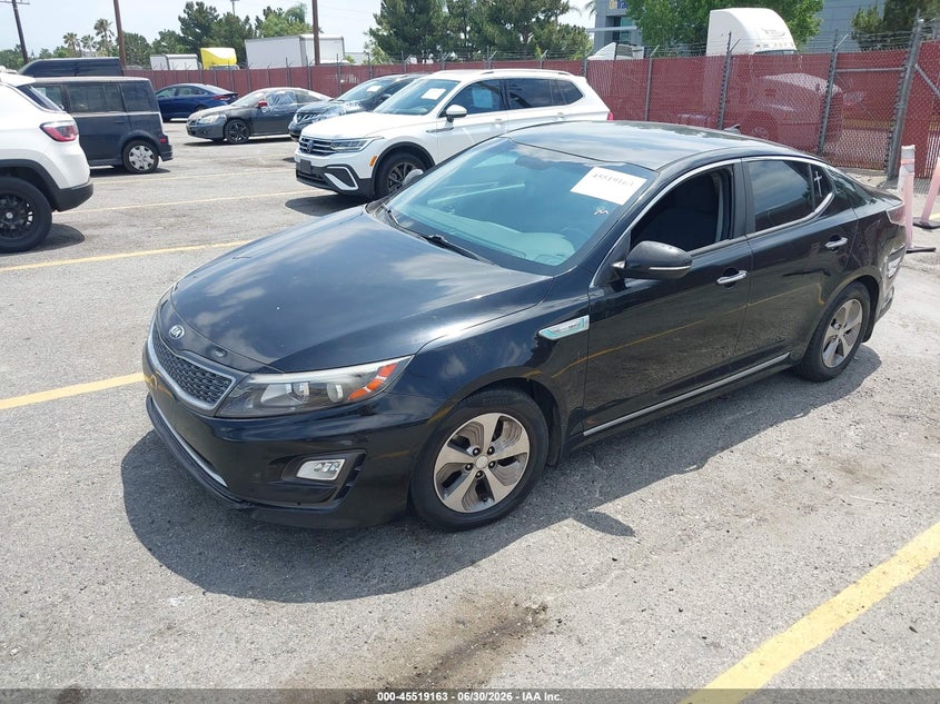 2016 Kia Optima hybrid VIN KNAGM4AD2G5096266 IAAI salvage auction — MECHANICAL, Clear - Dealer Only (California), sold $275 on 2026-07-28 (photo 2)