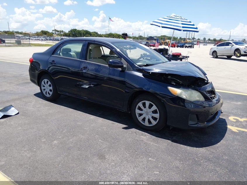 2013 Toyota Corolla VIN 5YFBU4EE2DP158134 IAAI salvage auction — LEFT FRONT, Rebuildable (Florida), sold $1,850 on 2026-07-30 (photo 1)