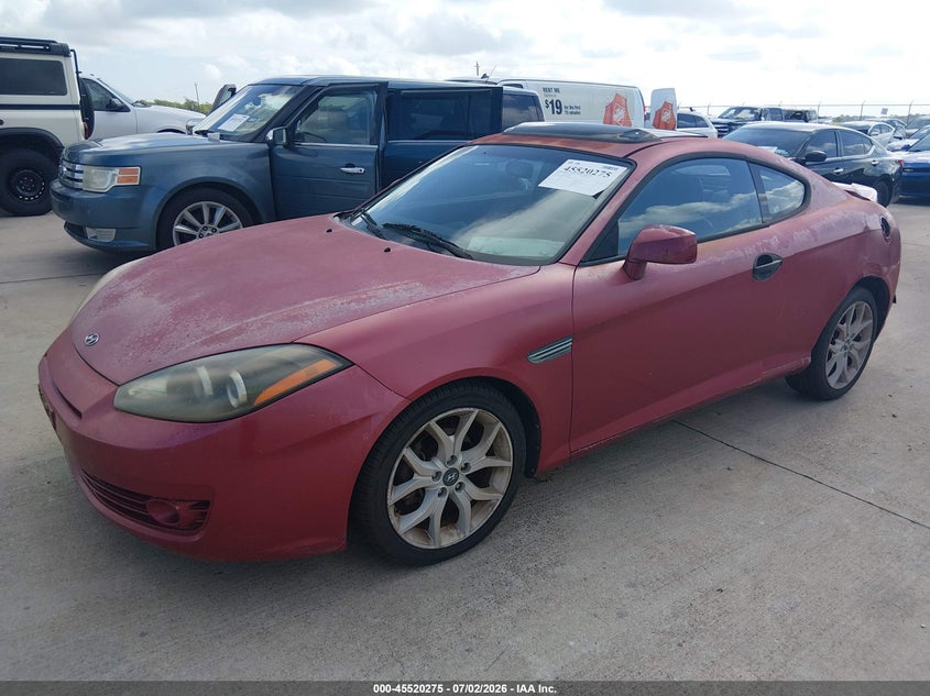 2008 Hyundai Tiburon VIN KMHHN66F58U276600 IAAI salvage auction — NORMAL WEAR, Original (Texas), sold $650 on 2026-07-10 (photo 2)