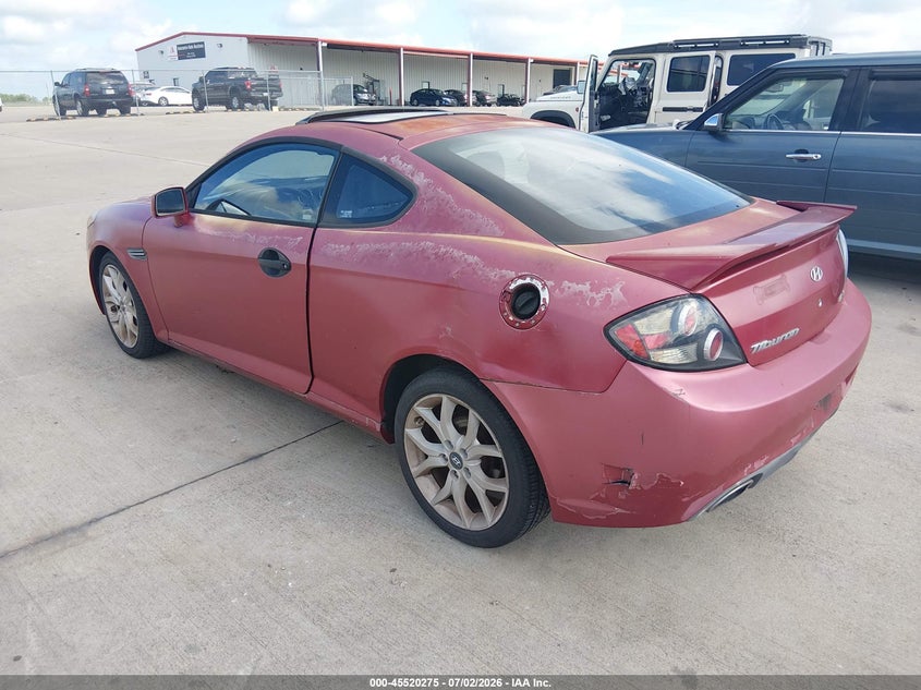 2008 Hyundai Tiburon VIN KMHHN66F58U276600 IAAI salvage auction — NORMAL WEAR, Original (Texas), sold $650 on 2026-07-10 (photo 3)