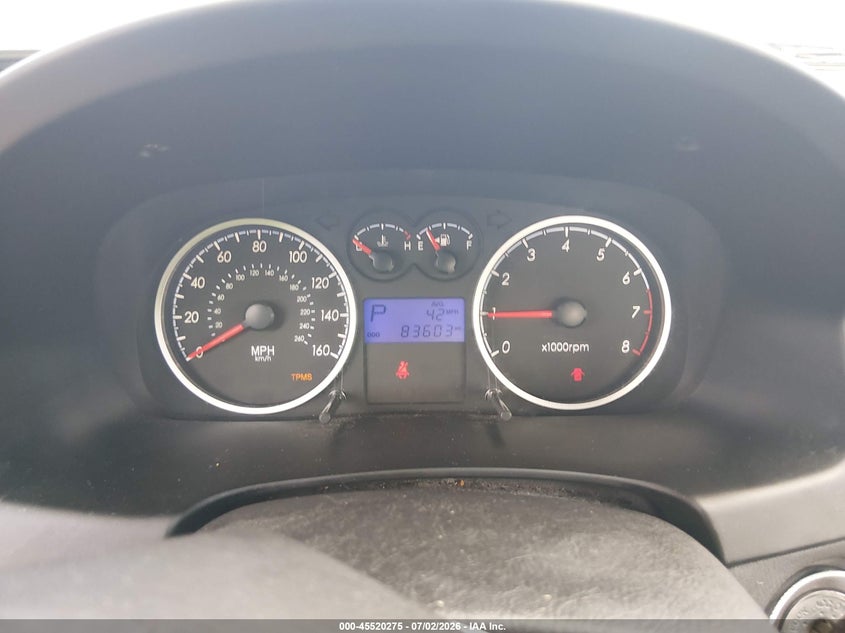 2008 Hyundai Tiburon VIN KMHHN66F58U276600 IAAI salvage auction — NORMAL WEAR, Original (Texas), sold $650 on 2026-07-10 (photo 7)