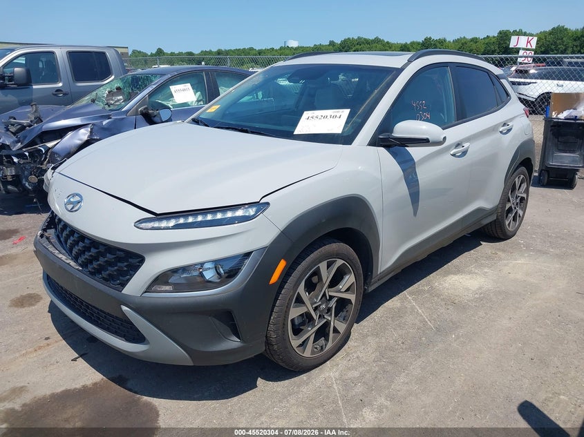 2023 Hyundai Kona VIN KM8K32AB5PU056591 IAAI salvage auction — RIGHT FRONT, Wait Title, sold $7,500 on 2026-08-18 (photo 2)