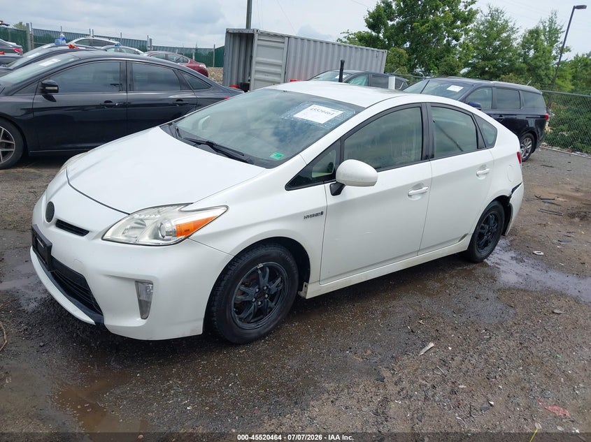 2012 Toyota Prius VIN JTDKN3DU5C1510318 IAAI salvage auction — REAR END, Clear (Virginia), sold $1,800 on 2026-07-27 (photo 2)