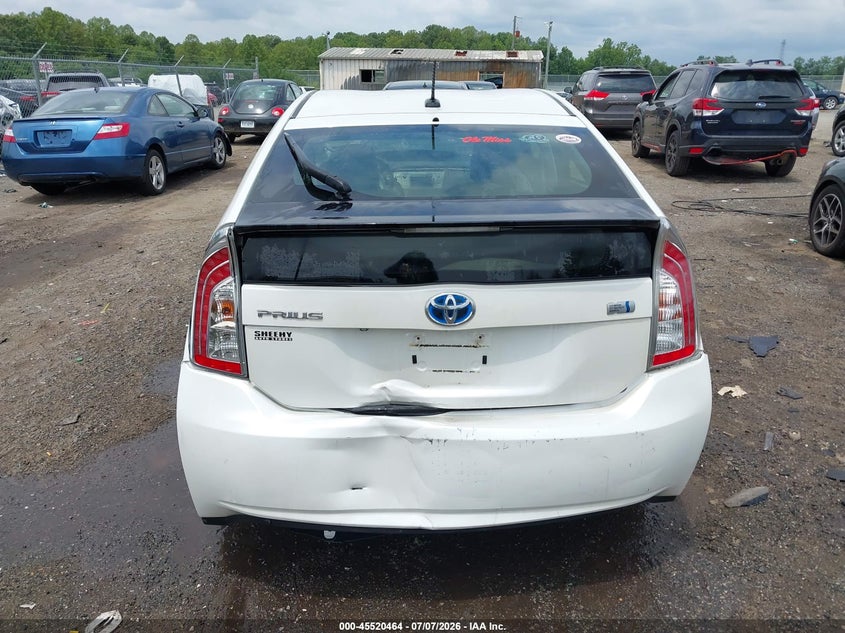 2012 Toyota Prius VIN JTDKN3DU5C1510318 IAAI salvage auction — REAR END, Clear (Virginia), sold $1,800 on 2026-07-27 (photo 6)