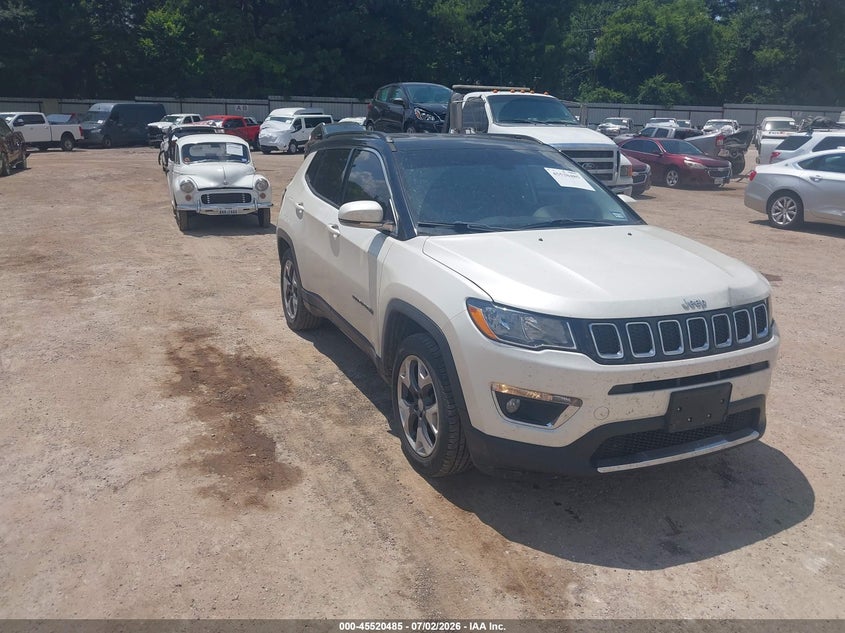 2018 Jeep Compass VIN 3C4NJCCB3JT361664 IAAI salvage auction — FRONT END, Salvage Title, sold $3,550 on 2026-08-28 (photo 1)