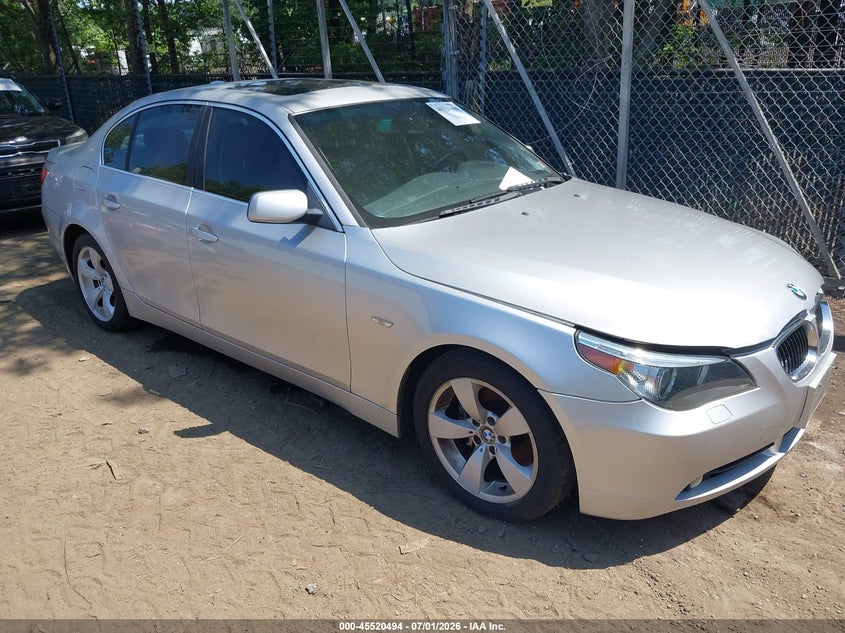 2006 BMW 5 series VIN WBANE53546CK79839 IAAI salvage auction — NORMAL WEAR, Clear (Virginia), sold $300 on 2026-07-30 (photo 1)