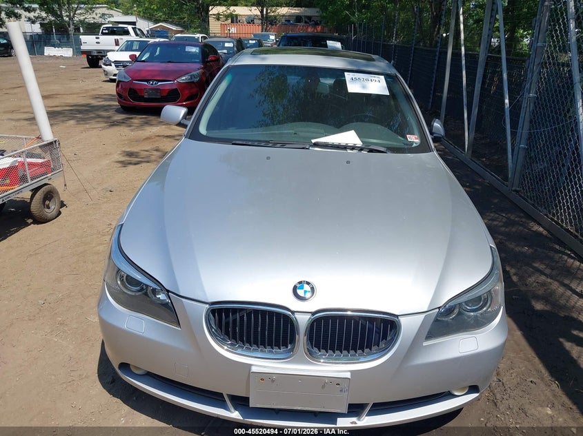 2006 BMW 5 series VIN WBANE53546CK79839 IAAI salvage auction — NORMAL WEAR, Clear (Virginia), sold $300 on 2026-07-30 (photo 6)