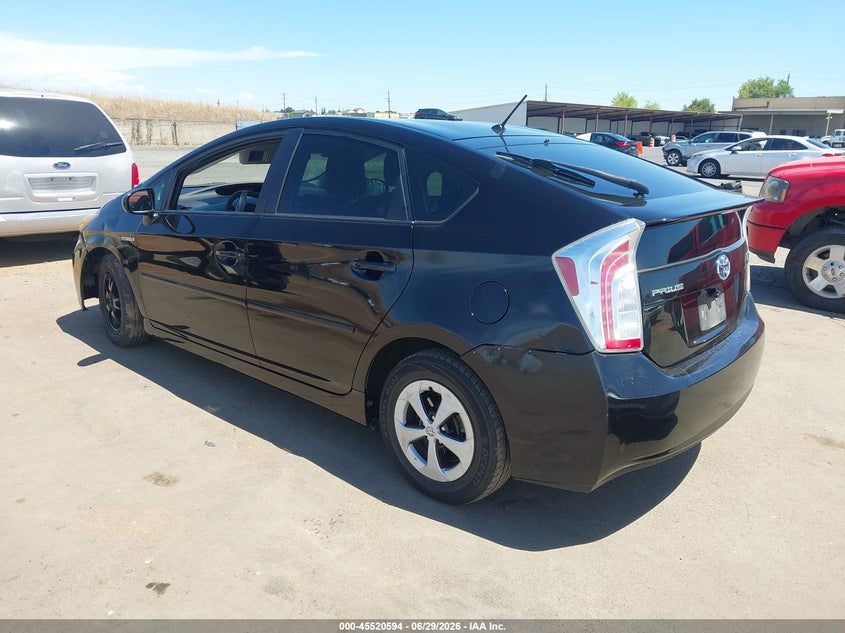 2012 Toyota Prius VIN JTDKN3DU6C5463440 IAAI salvage auction — NORMAL WEAR, Salvage (California), sold $1,150 on 2026-07-29 (photo 3)