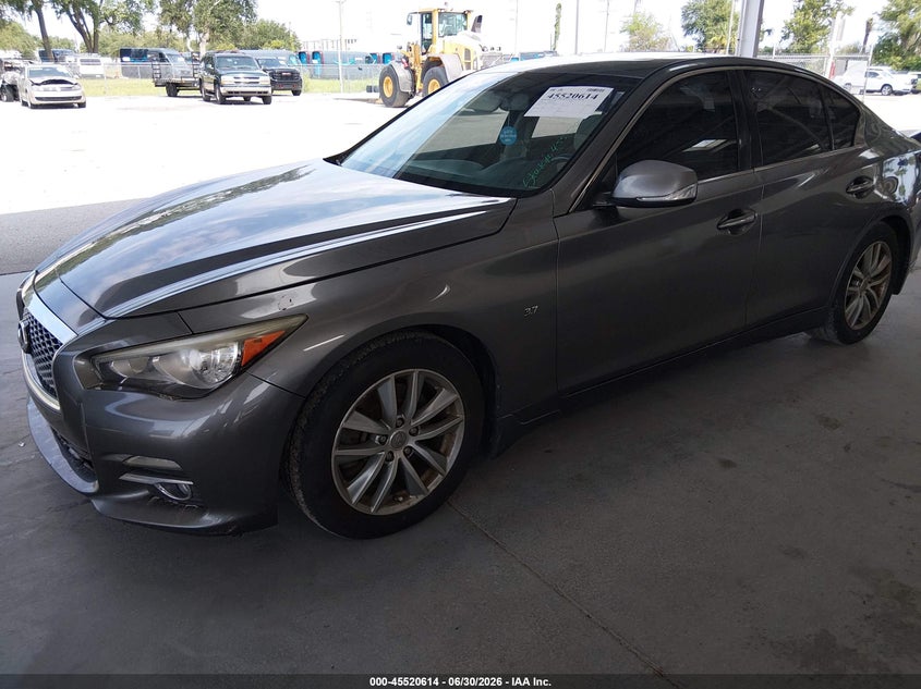 2014 Infiniti Q50 VIN JN1BV7AP1EM677415 IAAI salvage auction — NORMAL WEAR, Clear (Montana), sold $2,000 on 2026-08-01 (photo 2)