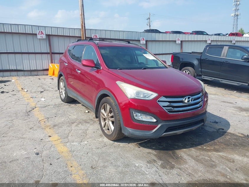 2013 Hyundai Santa fe VIN 5XYZU3LAXDG090002 IAAI salvage auction — SIDE, Salvage (Georgia), sold $1,250 on 2026-08-02 (photo 1)