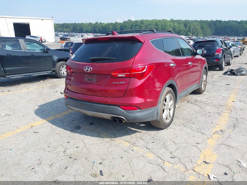 2013 Hyundai Santa fe VIN 5XYZU3LAXDG090002 IAAI salvage auction — SIDE, Salvage (Georgia), sold $1,250 on 2026-08-02 (photo 4)