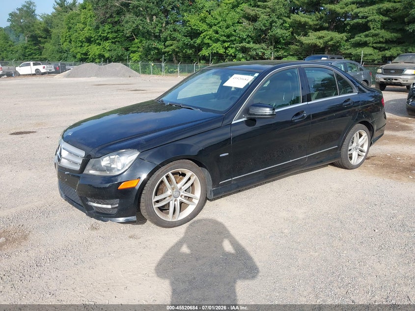 2012 Mercedes-benz C-klasse VIN WDDGF4HB6CA655360 IAAI salvage auction — SIDE, Salvage (Ohio), sold $1,100 on 2026-08-03 (photo 2)