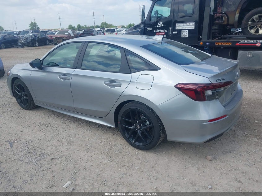 2026 Honda Civic VIN 2HGFE2F50TH592057 IAAI salvage auction — SIDE, Salvage (Ohio), sold $9,150 on 2026-08-27 (photo 3)