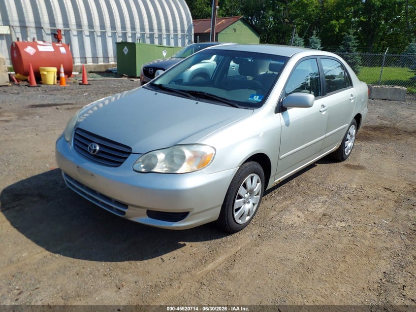 2003 Toyota Corolla VIN JTDBR32E830022826 IAAI salvage auction — NORMAL WEAR, Clear (New Jersey), sold $750 on 2026-07-30 (photo 2)