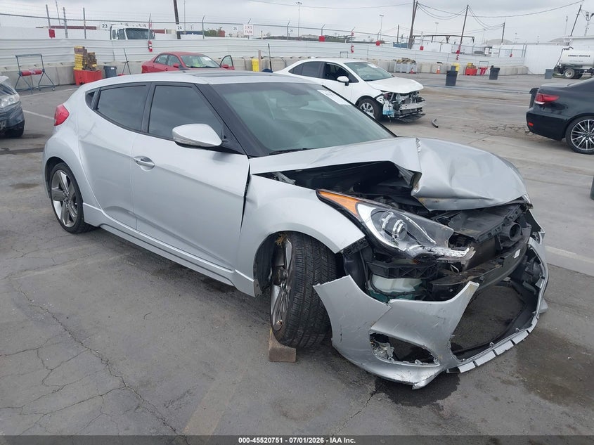 2013 Hyundai Veloster VIN KMHTC6AE2DU108549 IAAI salvage auction — FRONT END, Salvage (California), sold $550 on 2026-07-22 (photo 1)