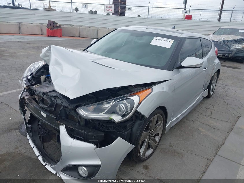 2013 Hyundai Veloster VIN KMHTC6AE2DU108549 IAAI salvage auction — FRONT END, Salvage (California), sold $550 on 2026-07-22 (photo 6)