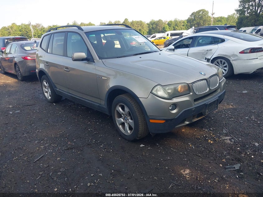 2007 BMW X3 VIN WBXPC93457WE78629 IAAI salvage auction — NORMAL WEAR, Clear (New York), sold $3,675 on 2026-07-07 (photo 1)