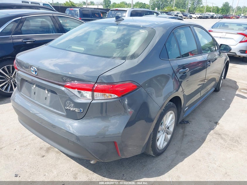 2023 Toyota Corolla VIN JTDBDMHE7P3006777 IAAI salvage auction — HAIL, Salvage Title, sold $7,300 on 2026-07-21 (photo 4)