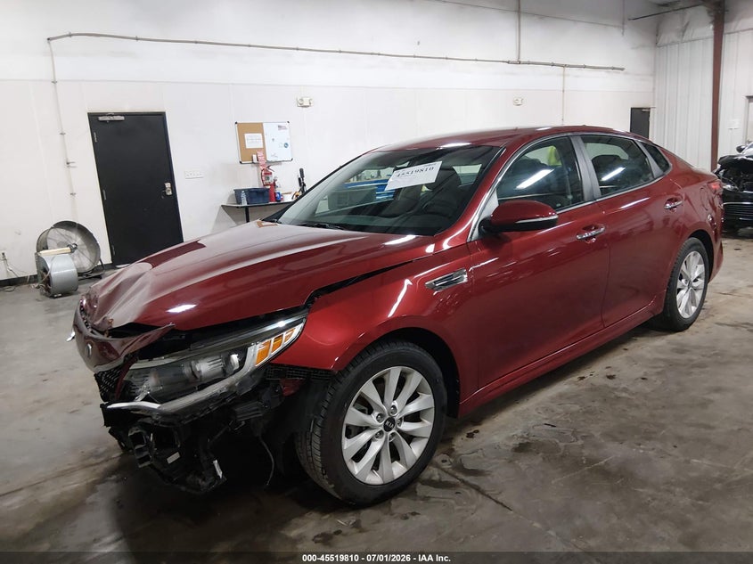 2018 Kia Optima VIN 5XXGT4L32JG201353 IAAI salvage auction — FRONT END, Salvage (Iowa), sold $25 on 2026-07-28 (photo 2)