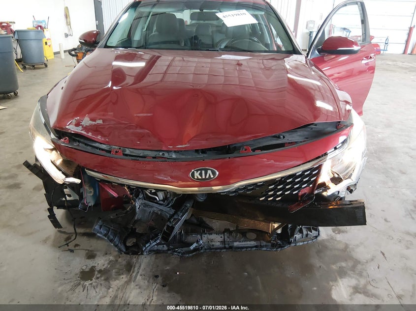 2018 Kia Optima VIN 5XXGT4L32JG201353 IAAI salvage auction — FRONT END, Salvage (Iowa), sold $25 on 2026-07-28 (photo 6)