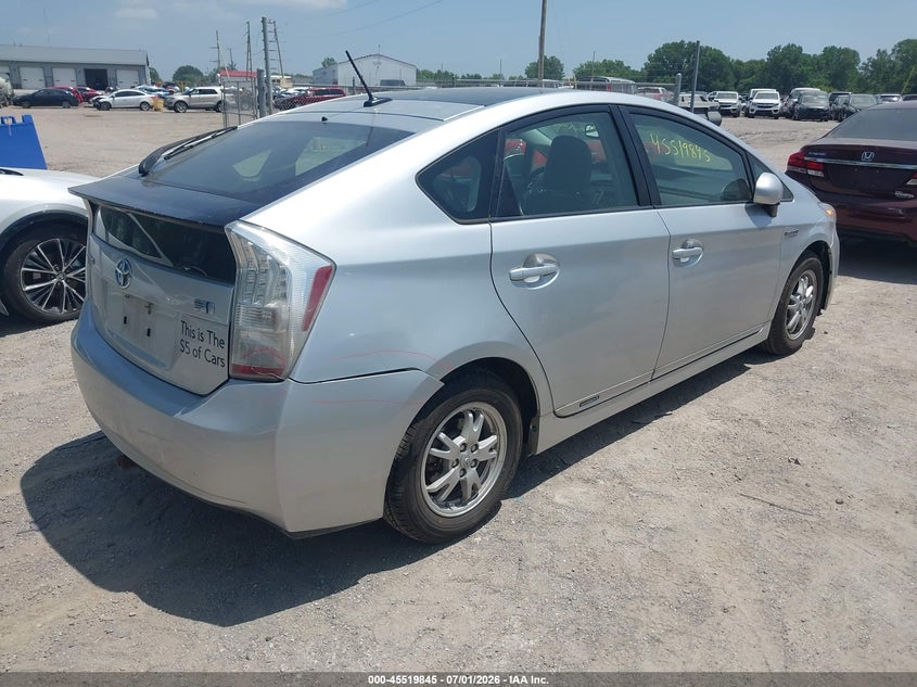 2011 Toyota Prius VIN JTDKN3DU2B5294290 IAAI salvage auction — REAR END, Salvage (Indiana), sold $1,550 on 2026-07-29 (photo 4)