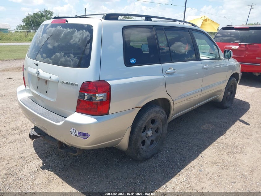 2005 Toyota Highlander VIN JTEHD21A450033368 IAAI salvage auction — NORMAL WEAR, Original (Texas), sold $750 on 2026-07-10 (photo 4)
