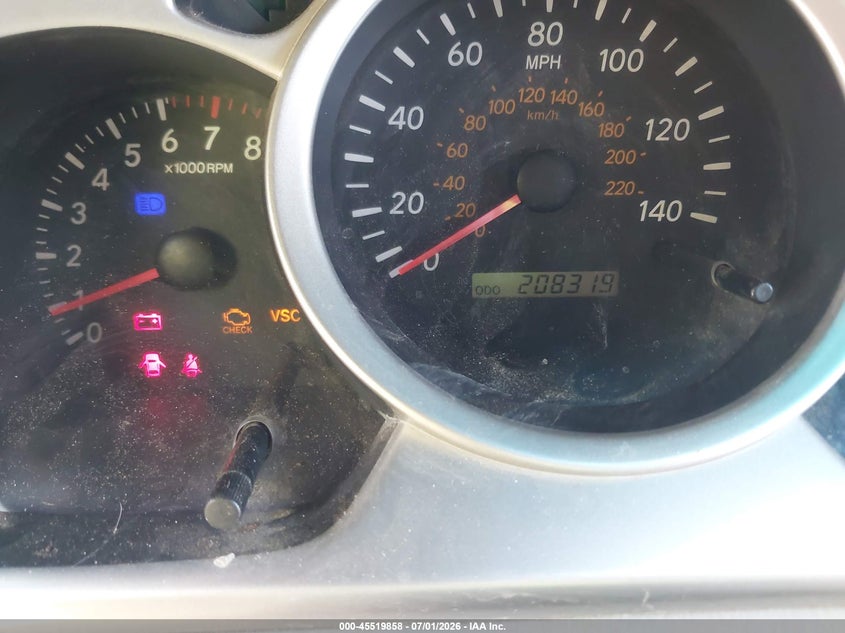 2005 Toyota Highlander VIN JTEHD21A450033368 IAAI salvage auction — NORMAL WEAR, Original (Texas), sold $750 on 2026-07-10 (photo 7)
