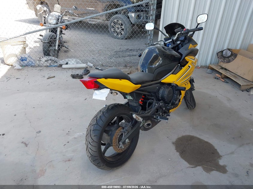 2009 Yamaha Fz6 VIN JYARJ18E89A000423 IAAI salvage auction — NORMAL WEAR, Original (Texas), sold $1,425 on 2026-07-14 (photo 4)