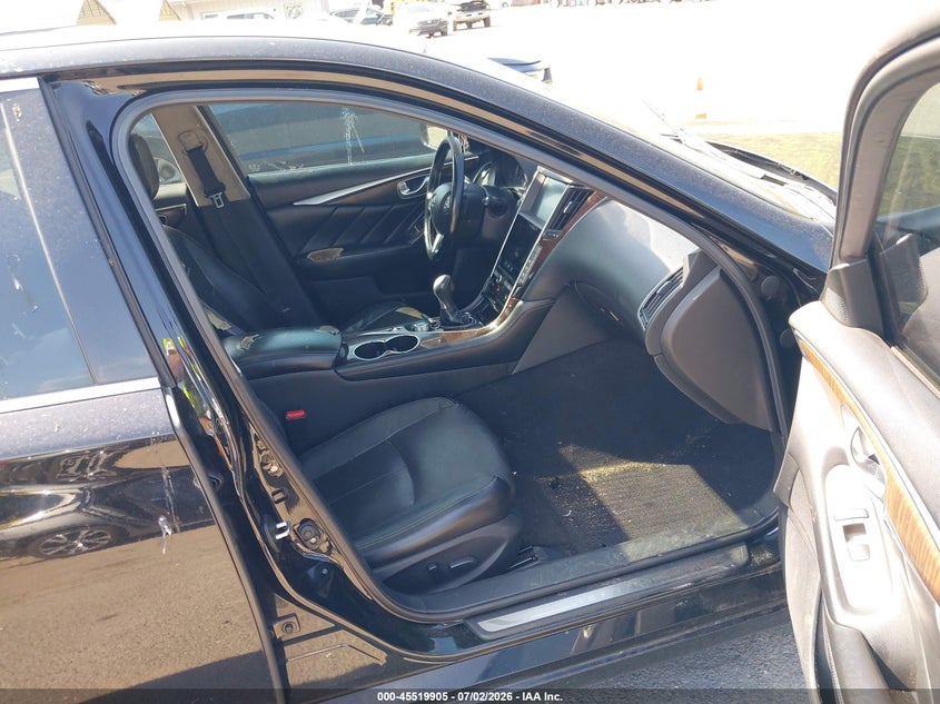 2014 Infiniti Q50 VIN JN1BV7AR3EM703949 IAAI salvage auction — ENGINE DAMAGE, Salvage (Connecticut), sold $50 on 2026-07-30 (photo 5)