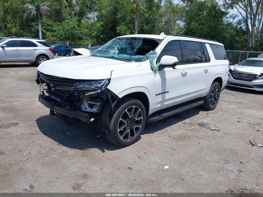 2021 Chevrolet Suburban VIN 1GNSCEKDXMR273629 IAAI salvage auction — FRONT END, Salvage Title, sold $8,000 on 2026-07-29 (photo 2)