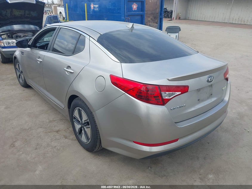 2013 Kia Optima hybrid VIN KNAGM4AD8D5038805 IAAI salvage auction — UNKNOWN, Clear - Dealer Only (California), sold $1,625 on 2026-07-08 (photo 3)
