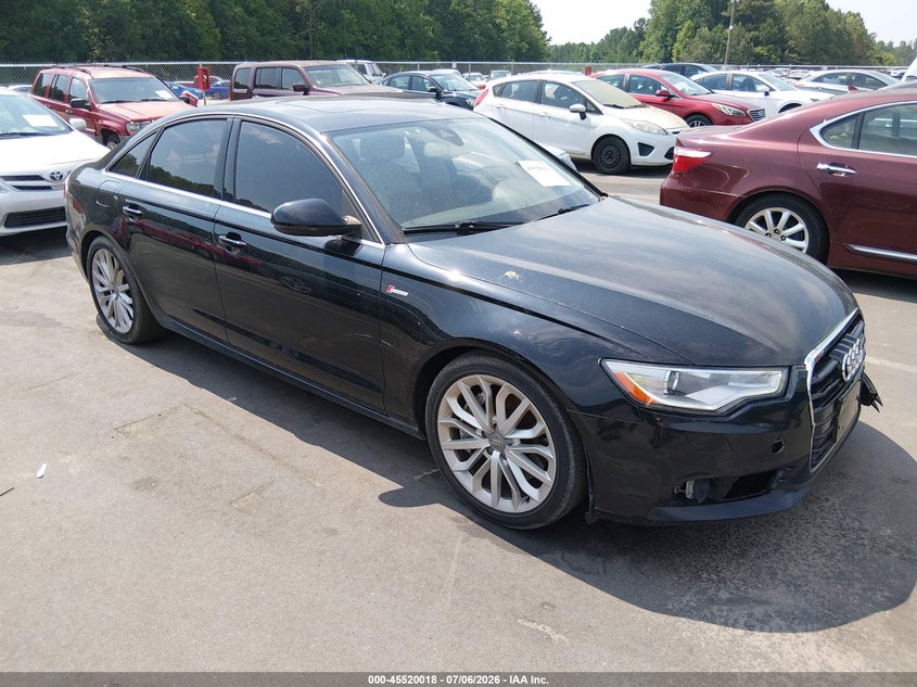 2012 Audi A6 VIN WAUGGAFC8CN075776 IAAI salvage auction — NORMAL WEAR, Clear (North Carolina), sold $500 on 2026-07-29 (photo 1)