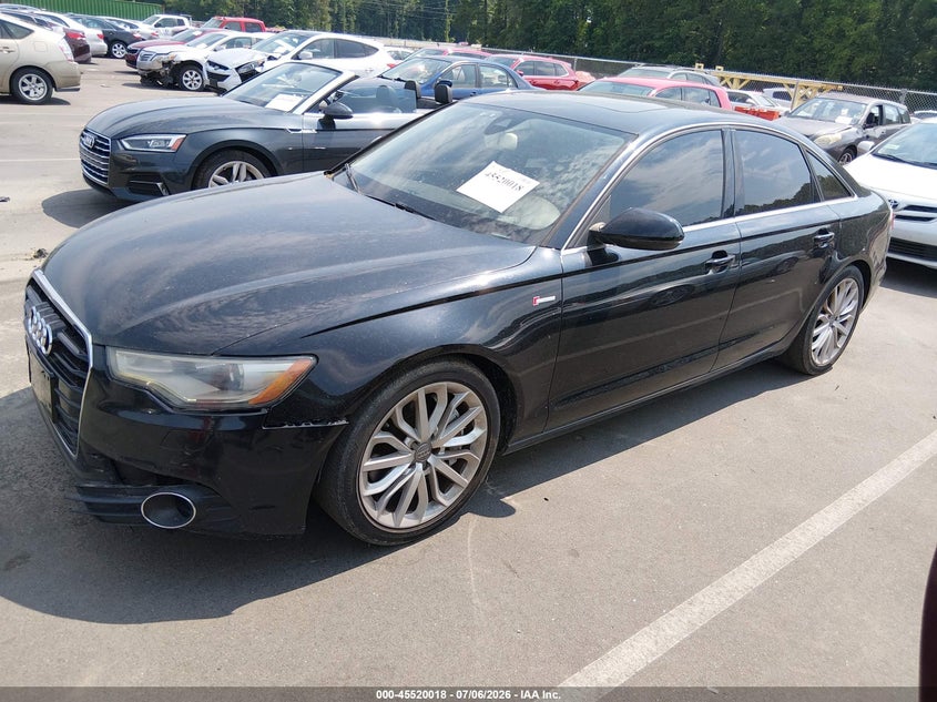 2012 Audi A6 VIN WAUGGAFC8CN075776 IAAI salvage auction — NORMAL WEAR, Clear (North Carolina), sold $500 on 2026-07-29 (photo 2)