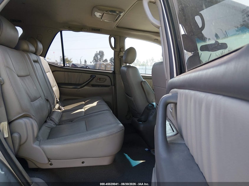 2006 Toyota Sequoia VIN 5TDZT38A66S274869 IAAI salvage auction — NORMAL WEAR, Clear - Dealer Only (California), sold $1,150 on 2026-07-28 (photo 8)