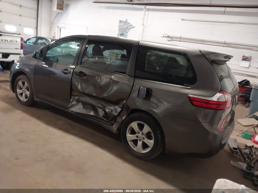 2017 Toyota Sienna VIN 5TDZZ3DCXHS802762 IAAI salvage auction — LEFT SIDE, Salvage (Minnesota), sold $5,700 on 2026-07-29 (photo 3)