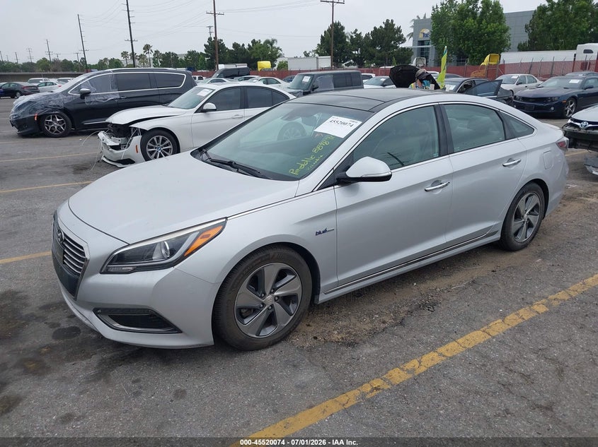2016 Hyundai Sonata VIN KMHE34L1XGA028848 IAAI salvage auction — NORMAL WEAR, Clear - Dealer Only (California), sold $675 on 2026-07-28 (photo 2)