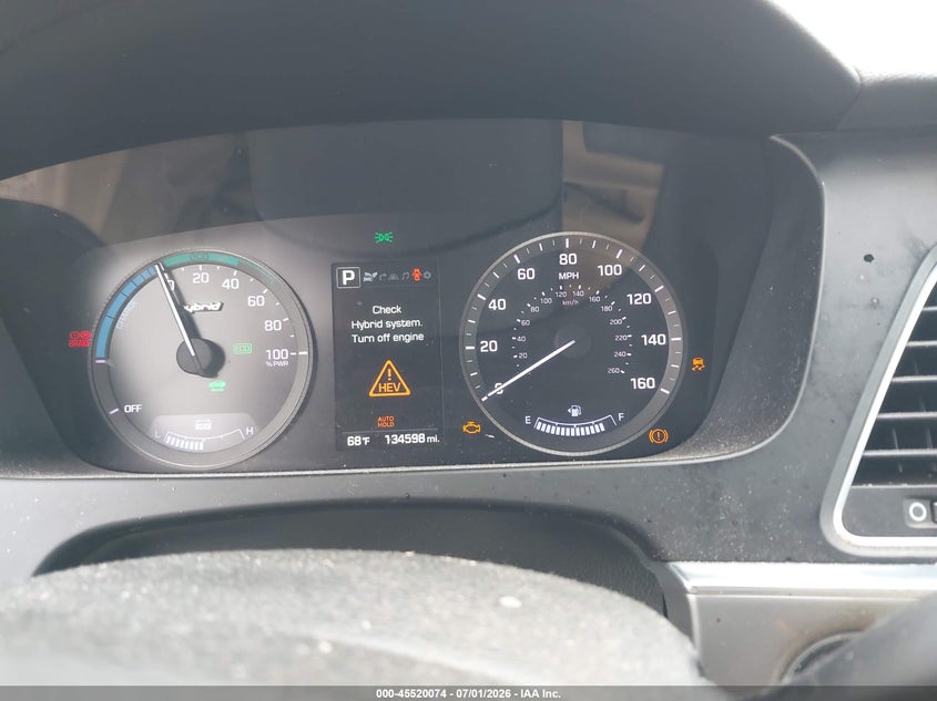 2016 Hyundai Sonata VIN KMHE34L1XGA028848 IAAI salvage auction — NORMAL WEAR, Clear - Dealer Only (California), sold $675 on 2026-07-28 (photo 7)