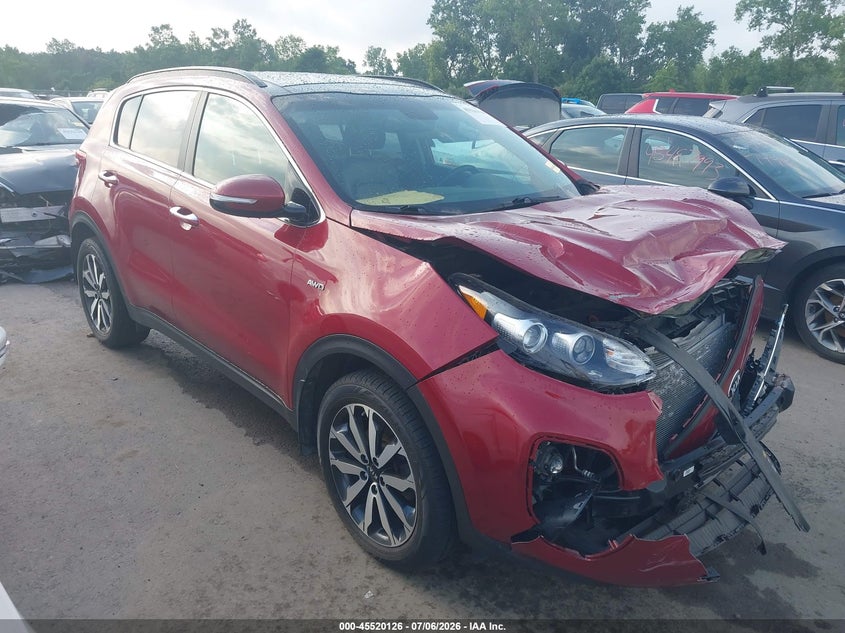 2018 Kia Sportage VIN KNDPNCAC4J7379216 IAAI salvage auction — FRONT END, Salvage (Ohio), sold $2,300 on 2026-07-12 (photo 1)