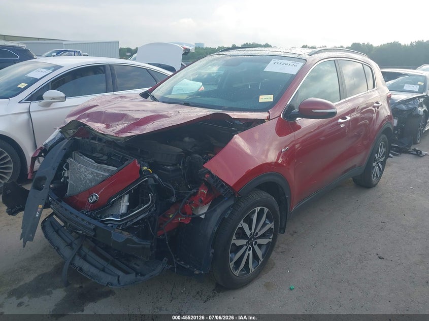 2018 Kia Sportage VIN KNDPNCAC4J7379216 IAAI salvage auction — FRONT END, Salvage (Ohio), sold $2,300 on 2026-07-12 (photo 2)