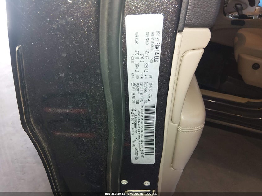 2019 Jeep Grand cherokee VIN 1C4RJFAG7KC836960 IAAI salvage auction — NORMAL WEAR, Sf97 (Maryland), sold $12,500 on 2026-07-27 (photo 9)