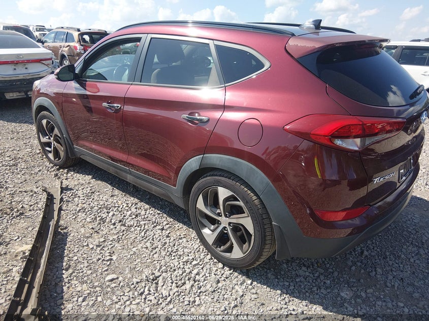 2016 Hyundai Tucson VIN KM8J33A25GU061842 IAAI salvage auction — NORMAL WEAR, Clear (Tennessee), sold $2,475 on 2026-07-30 (photo 3)