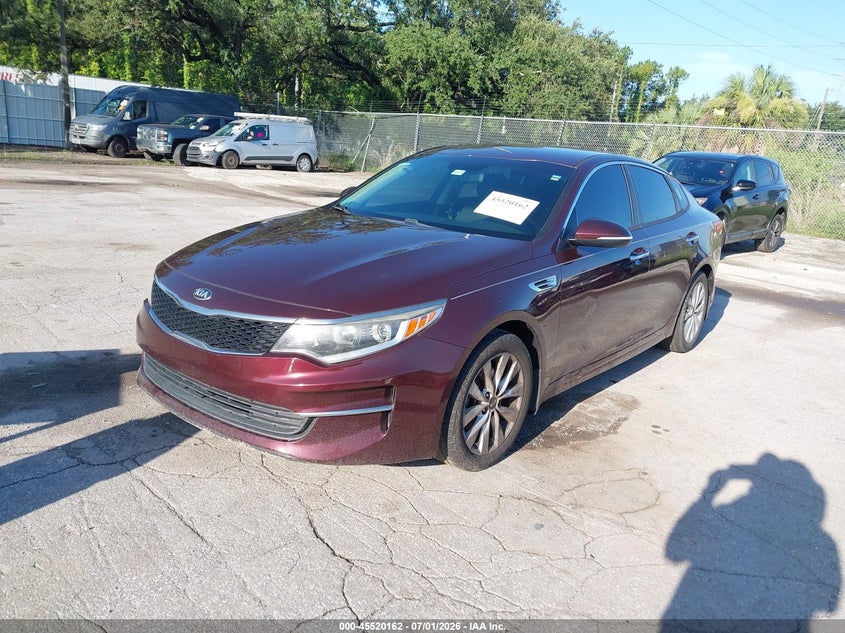 2018 Kia Optima VIN 5XXGT4L34JG256144 IAAI salvage auction — MECHANICAL, Clear (Florida), sold $425 on 2026-07-22 (photo 2)