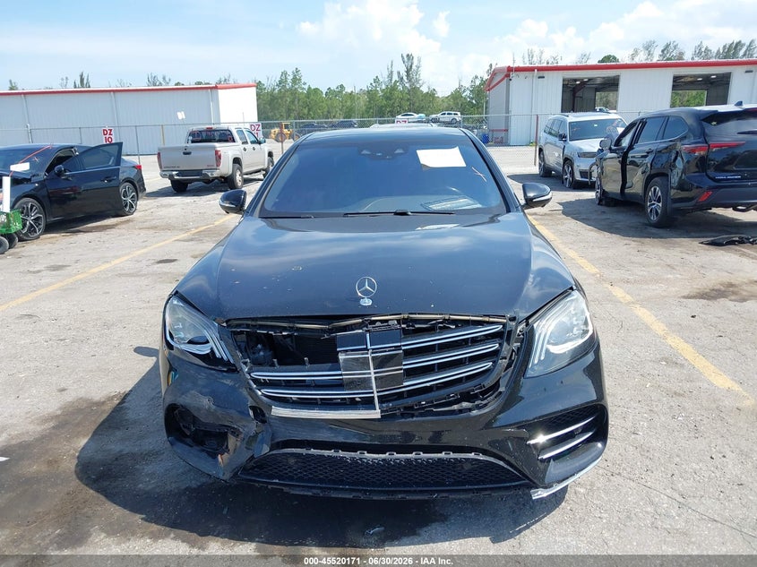 2020 Mercedes-benz S-klasse VIN W1KUG8DB7LA550579 IAAI salvage auction — FRONT END, Salvage Title, sold $21,000 on 2026-07-29 (photo 6)