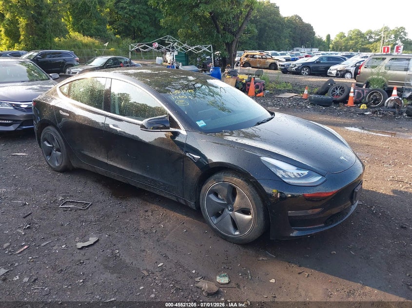 2019 Tesla Model 3 VIN 5YJ3E1EB7KF497048 IAAI salvage auction — LEFT SIDE, Mv-907A (New York), sold $2,050 on 2026-07-30 (photo 1)
