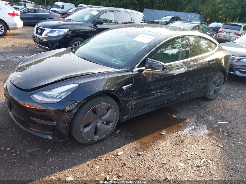 2019 Tesla Model 3 VIN 5YJ3E1EB7KF497048 IAAI salvage auction — LEFT SIDE, Mv-907A (New York), sold $2,050 on 2026-07-30 (photo 6)