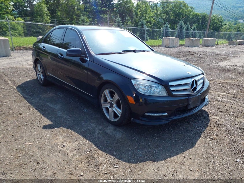2011 Mercedes-benz C class VIN WDDGF8BB1BR162718 IAAI salvage auction — NORMAL WEAR, Clear (New Jersey), sold $600 on 2026-07-16 (photo 1)