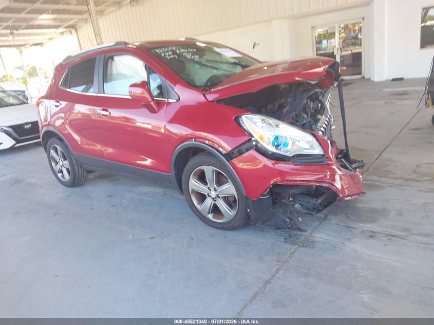2013 Buick Encore VIN KL4CJCSB0DB141861 IAAI salvage auction — FRONT END, Rebuildable (Florida), sold $300 on 2026-07-22 (photo 1)