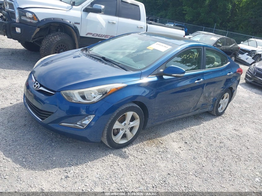 2016 Hyundai Elantra VIN KMHDH4AE0GU603072 IAAI salvage auction — REAR END, Salvage (Ohio), sold $1,650 on 2026-07-28 (photo 2)