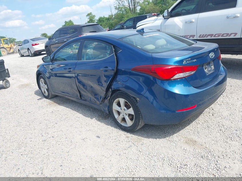 2016 Hyundai Elantra VIN KMHDH4AE0GU603072 IAAI salvage auction — REAR END, Salvage (Ohio), sold $1,650 on 2026-07-28 (photo 3)