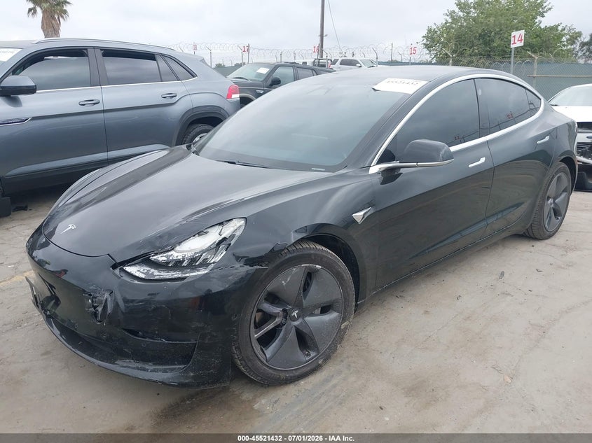 2020 Tesla Model 3 VIN 5YJ3E1EB2LF599990 IAAI salvage auction — LEFT FRONT, Salvage (California), sold $7,650 on 2026-07-30 (photo 2)